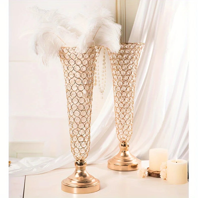 Function Crystal Vases Set for Elegant Centerpiece Decor