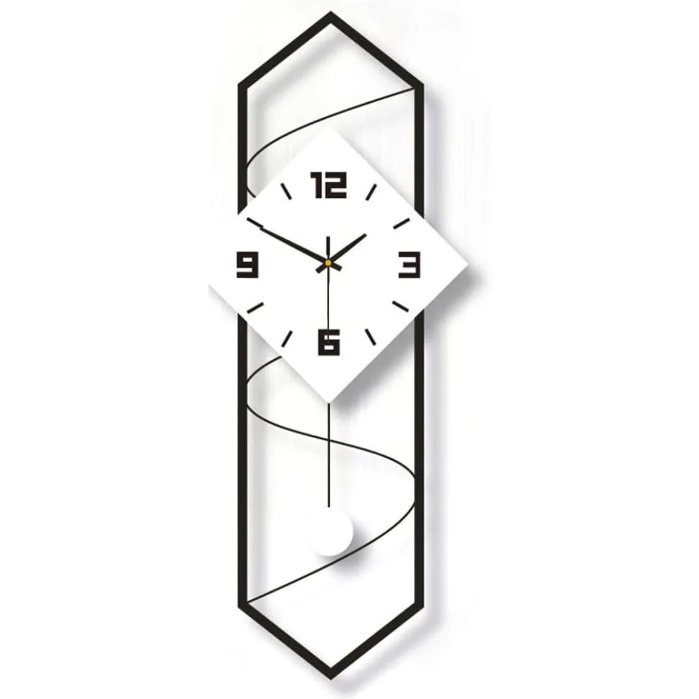 Hign-concerned Swing Quartz Silent Wall Clock With Pendulum