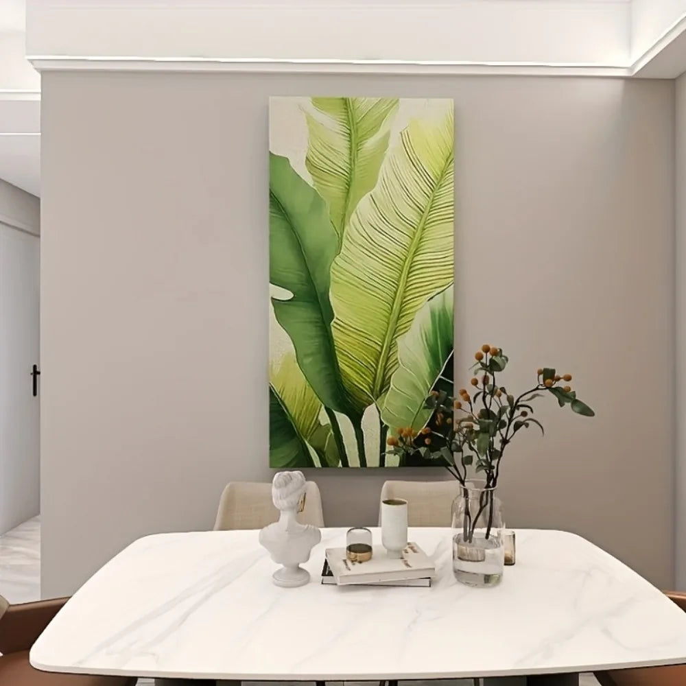 Hign-concerned Modern Abstract Minimalist Leaf Canvas Wall Art