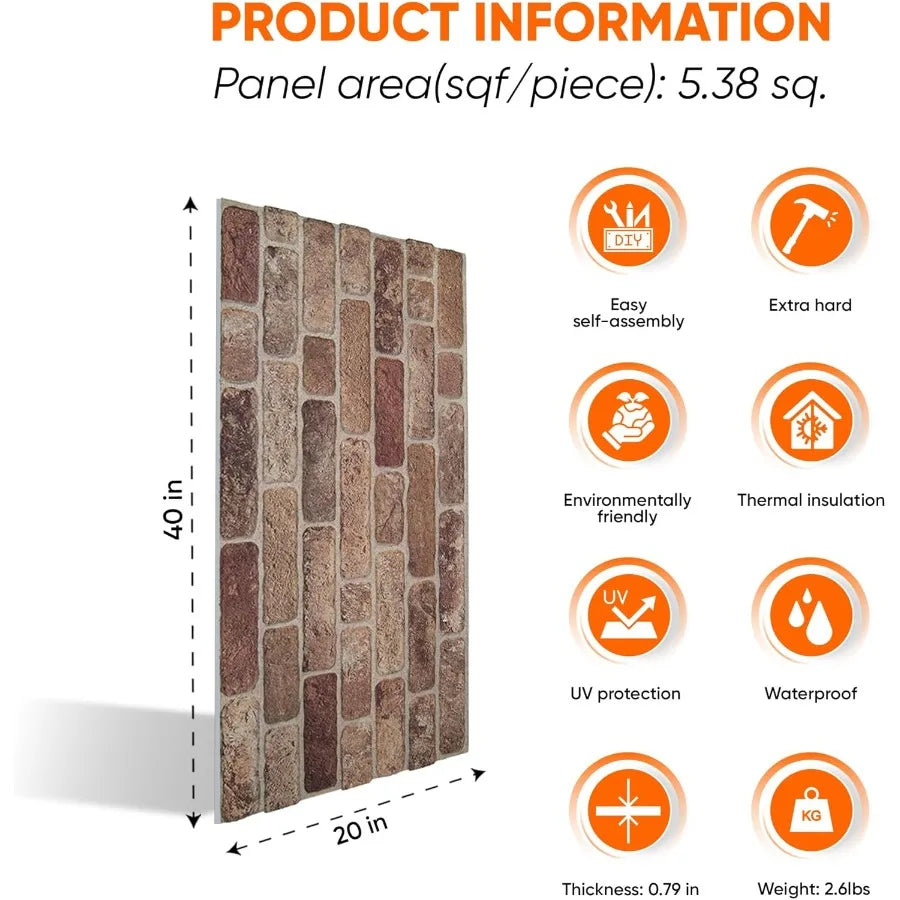 High-concerned 3D Wall Panels Brick Effect Styrofoam Cladding