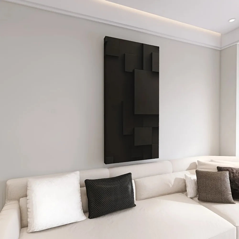 Hign-concerned Pine Wood Frame Abstract Geometric Wall Canvas