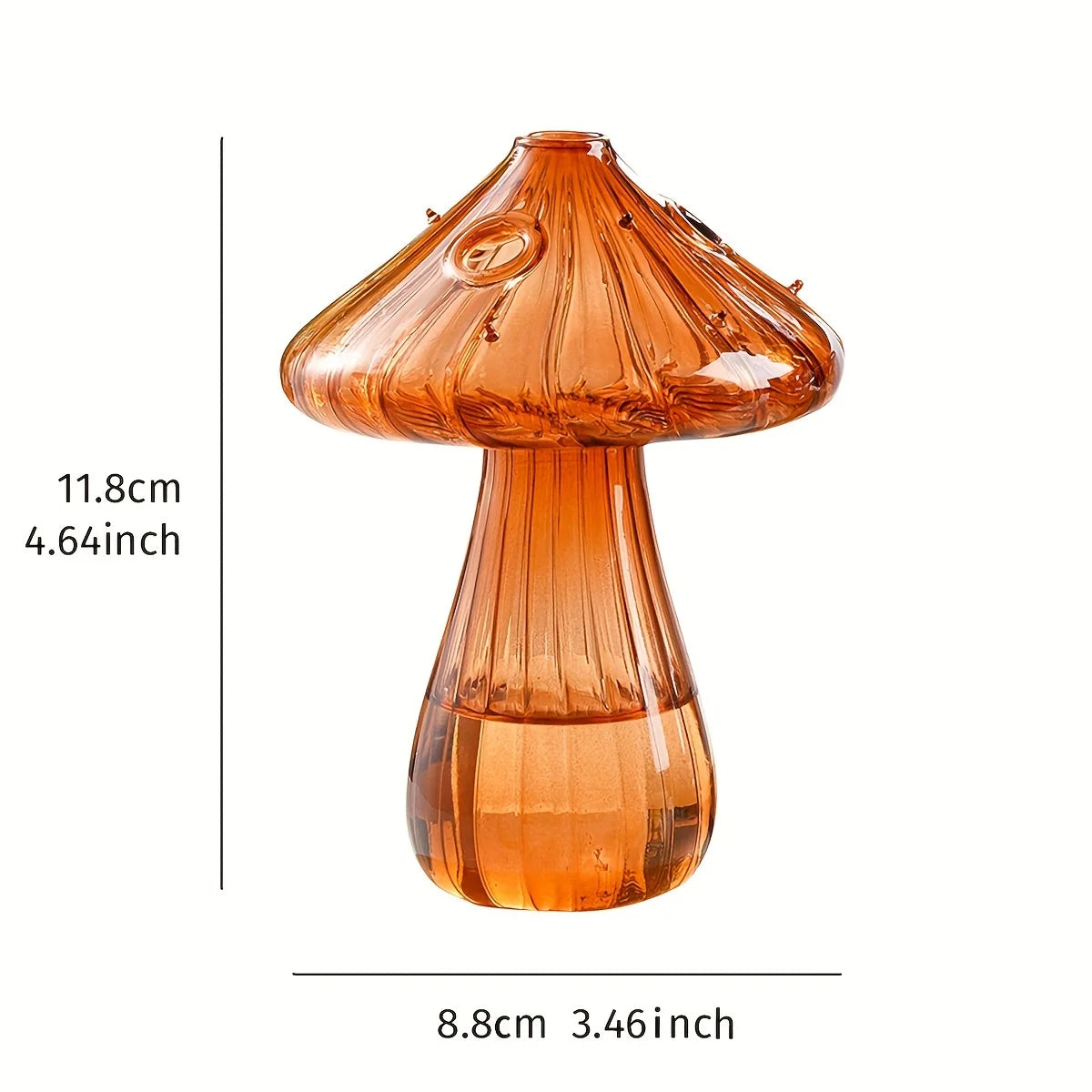 Function Mushroom Glass Vase for Hydroponic Aromatherapy Decor