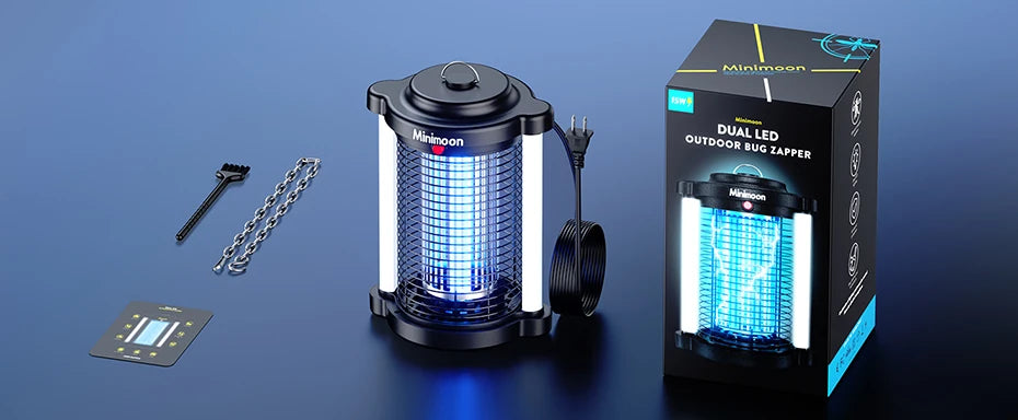 Minimoon Dual LED Bug Zapper Outdoor Mosquito Trap IPX4