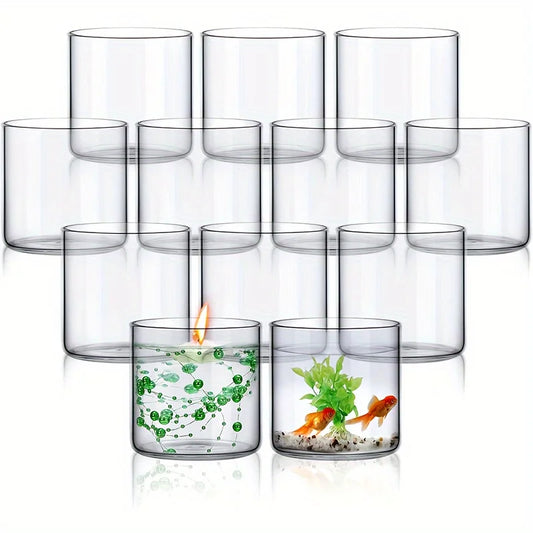 Function 12 Piece Glass Cylinder Vase Set Centerpiece