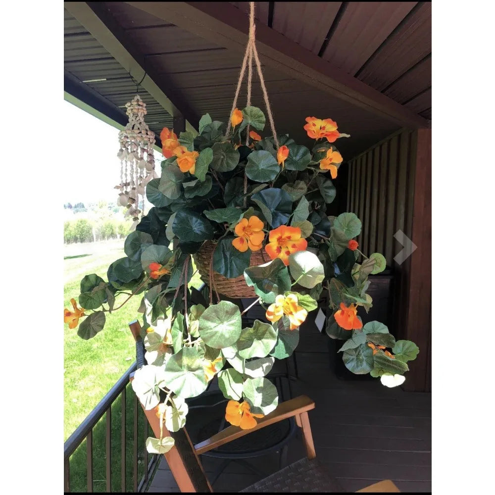 CN Guangdong Nasturtium Artificial Plant In Hanging Basket