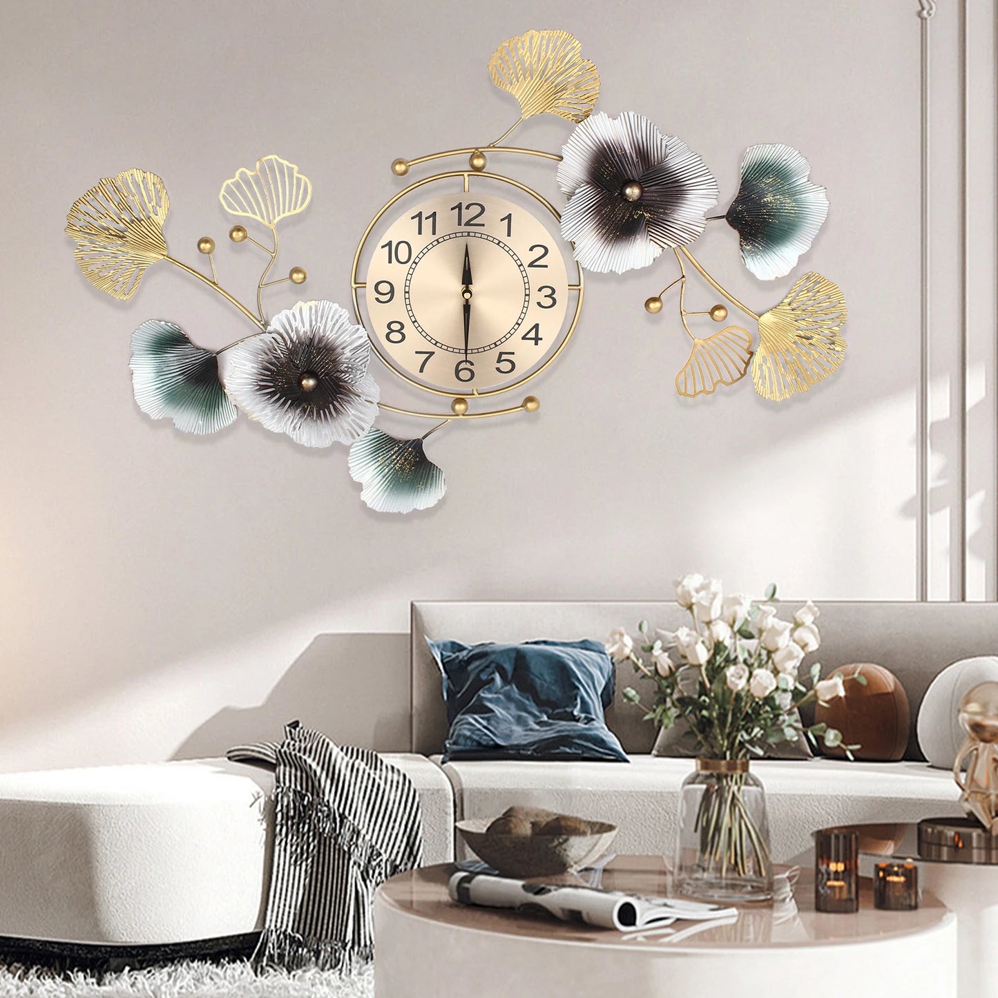Hign Concerned Silent Movement Wall Clock Nordic Charm Light Luxury