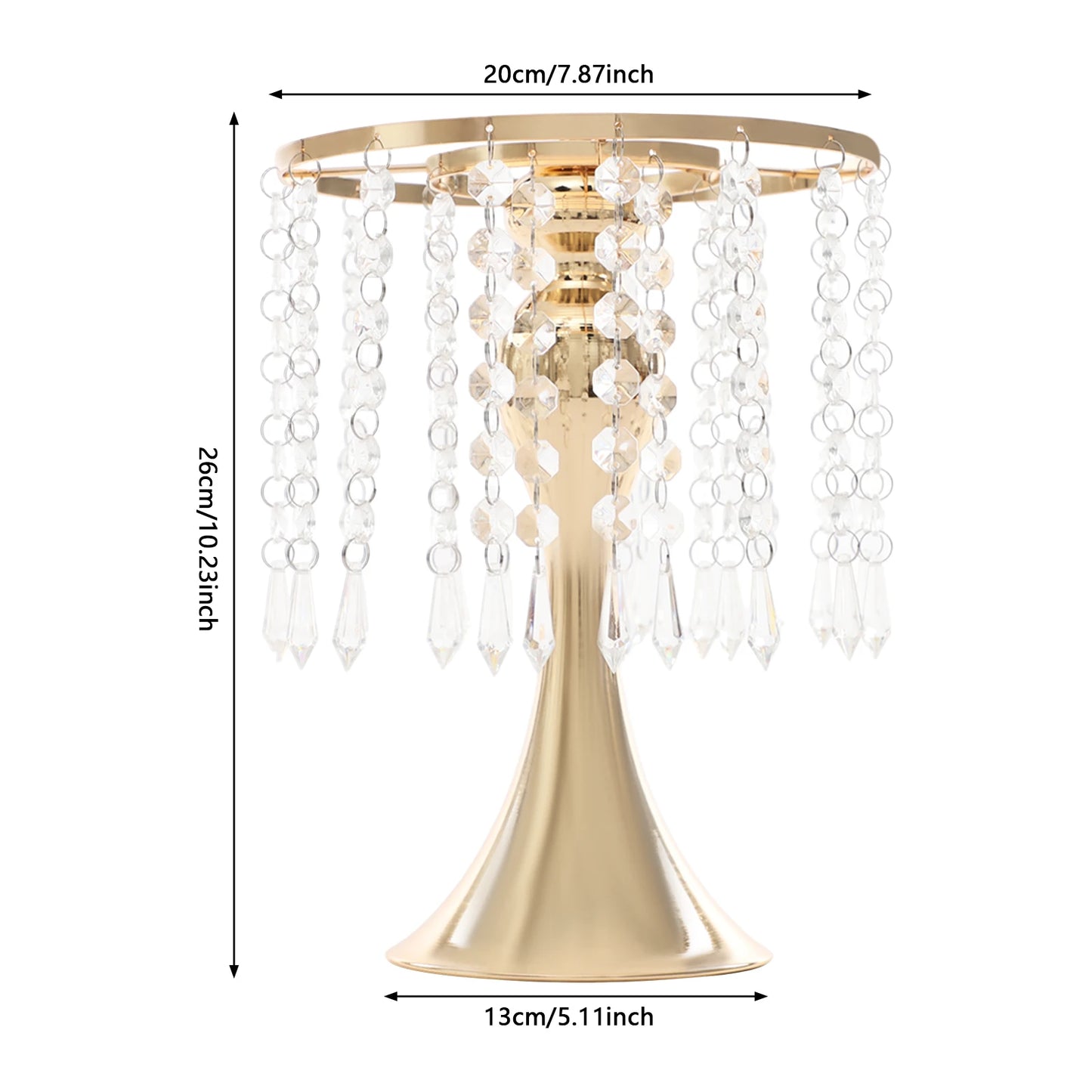 High-concerned Chemical Crystal Flower Stand Centerpieces for Weddings