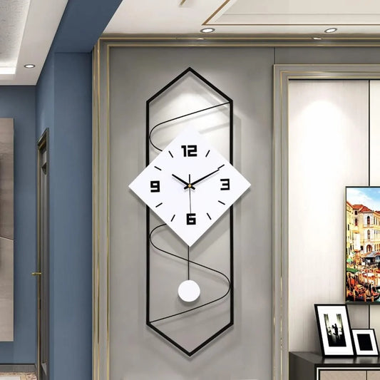 Hign-concerned Swing Quartz Silent Wall Clock With Pendulum