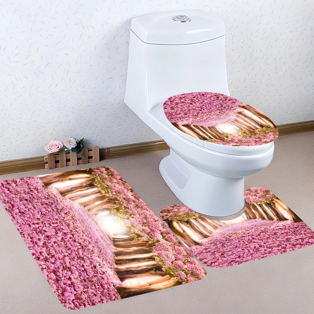 Craft Of Weaving Bath Set Avantgarde Waterproof Shower Curtain