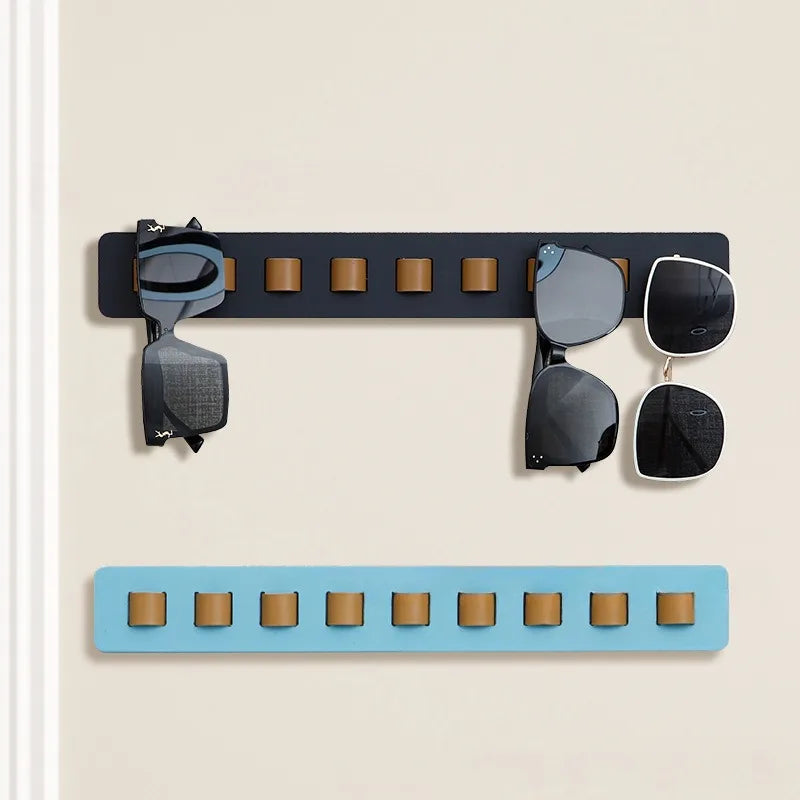 YIYUEQIANLI Premium Wooden Wall Mounted Eyeglasses Storage Solution Rack Sunglasses