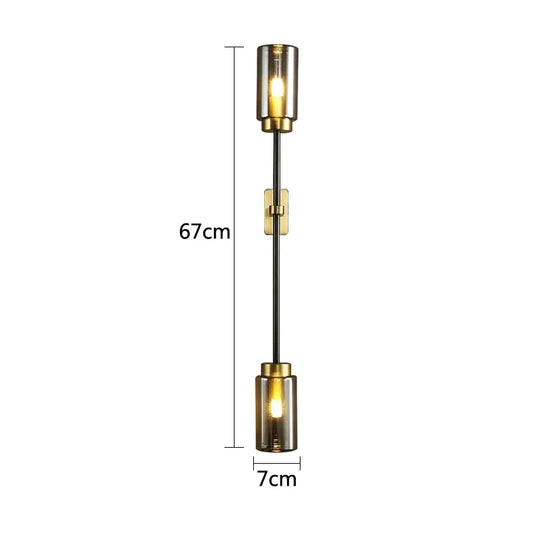 Modern Iron Glass Nordic Wall Sconce For Living Room