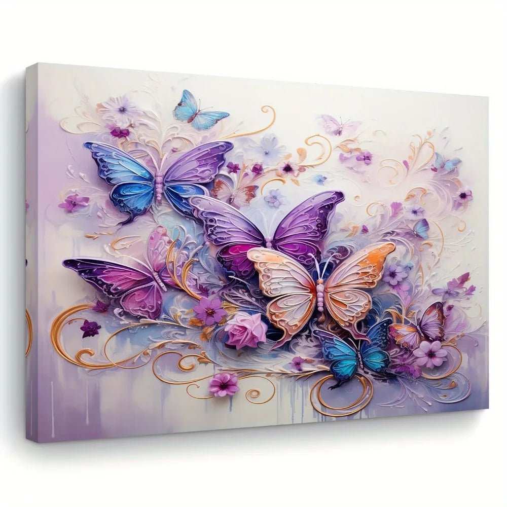 Hign-concerned Butterfly Canvas Wall Art for Home Decor