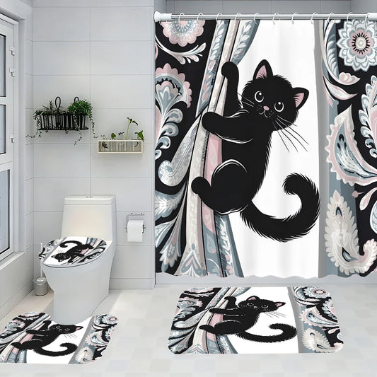 Craft Of Weaving Cute Kitten Four Piece Bathroom Set