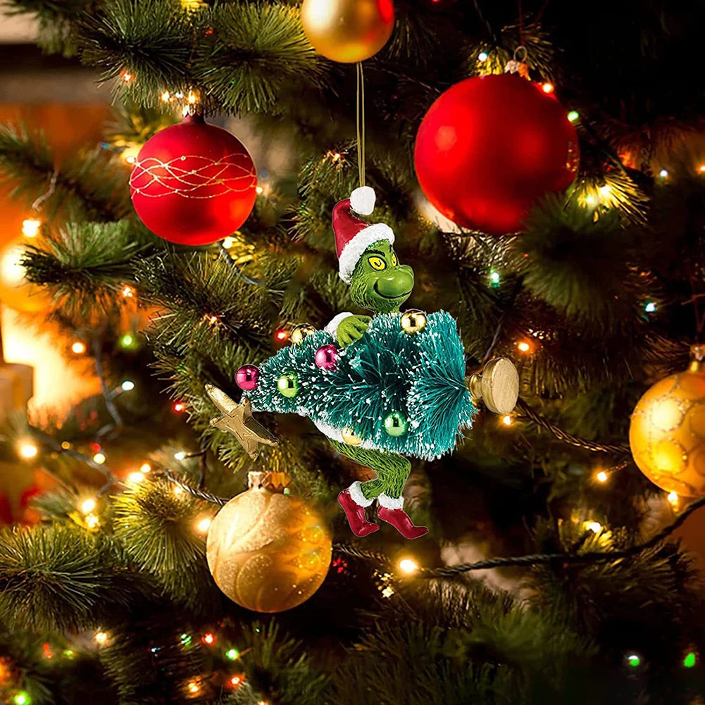 Shunmaii 18Pcs 2D Acrylic Christmas Monsters Ornaments