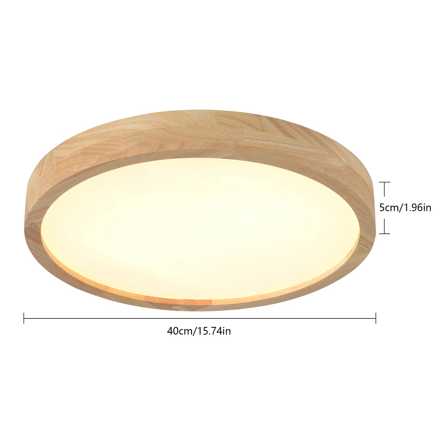 Bymaocar Modern Wood LED Ceiling Light Fixture Flush Mount