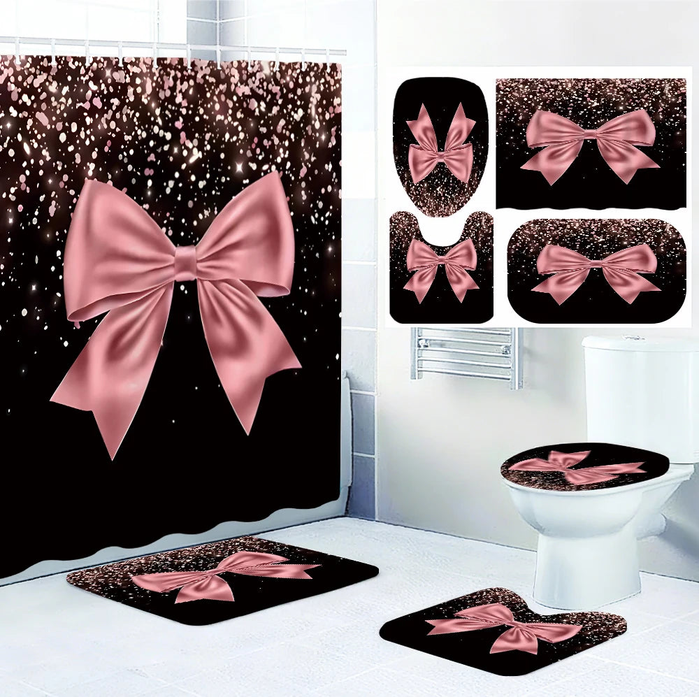 Craft Of Weaving Waterproof Shower Curtain Bathroom Kit