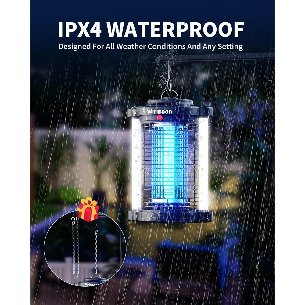 Minimoon Dual LED Bug Zapper Outdoor Mosquito Trap IPX4