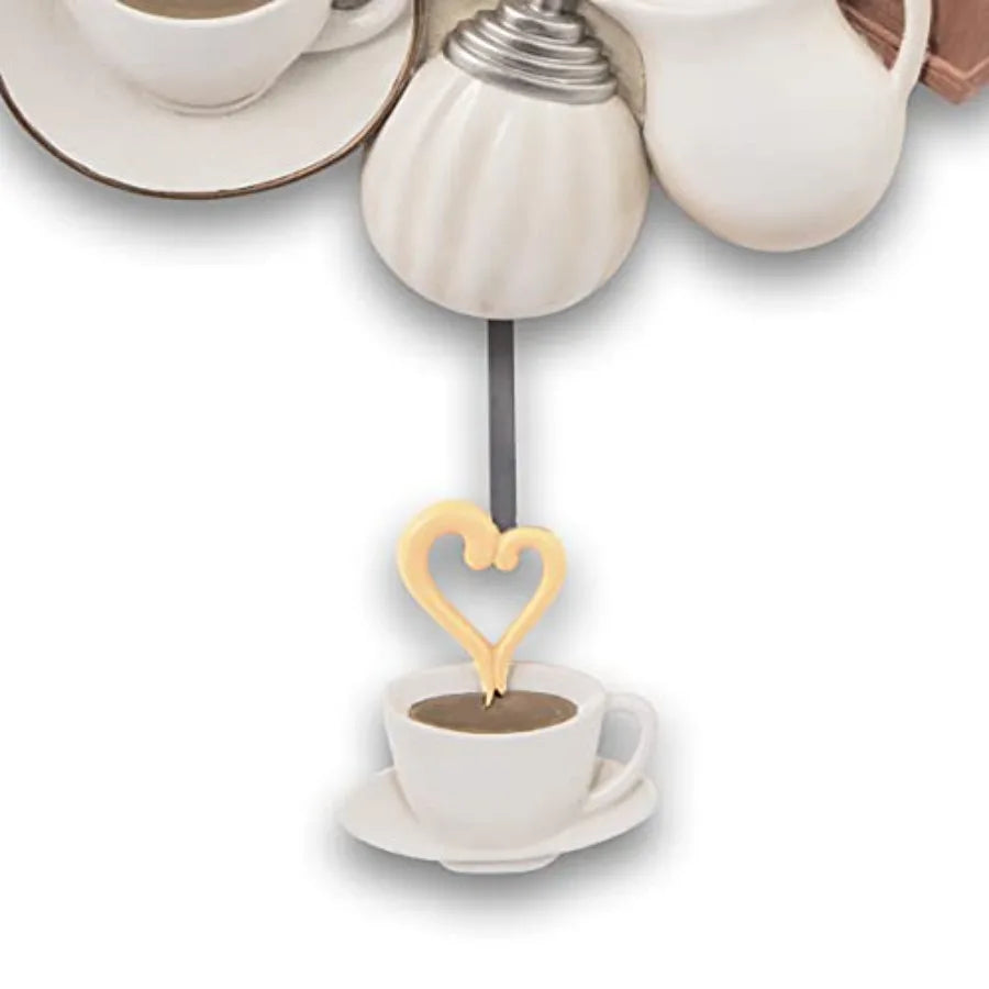 Coffee and Friends Perfect Blend Wall Clock Cup Pendulum