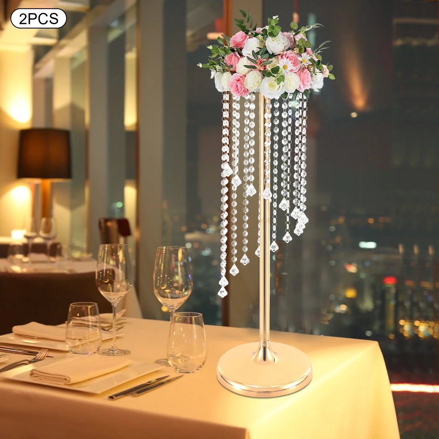 Hign Concerned 2 Piece Flower Vases for Wedding Centerpieces