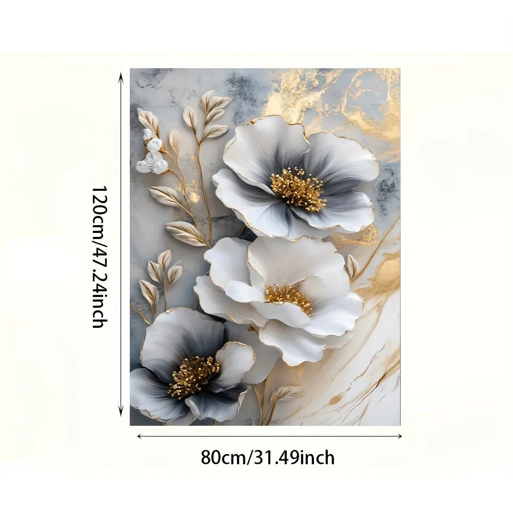 Hign-concerned Modern Luxury Floral Canvas Mural Framed Wall Art
