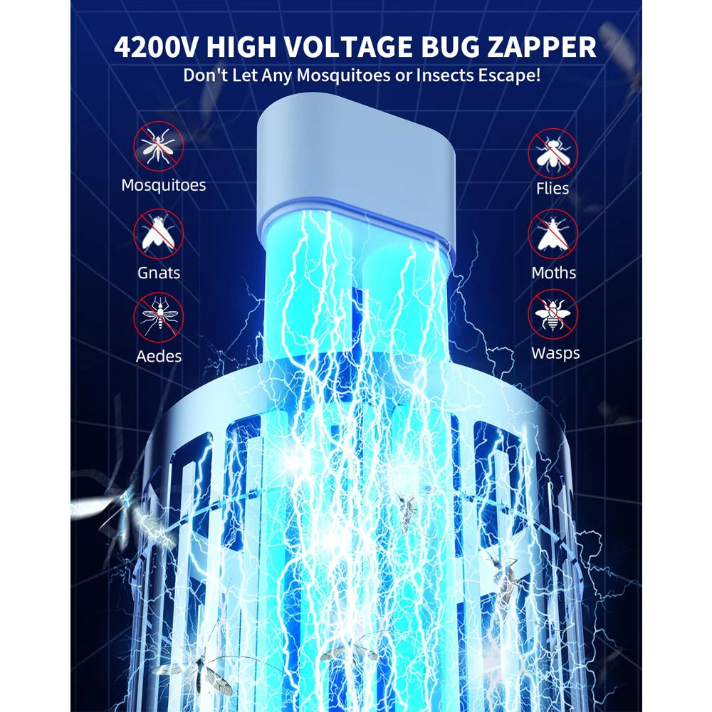 Minimoon Dual LED Bug Zapper Outdoor Mosquito Trap IPX4