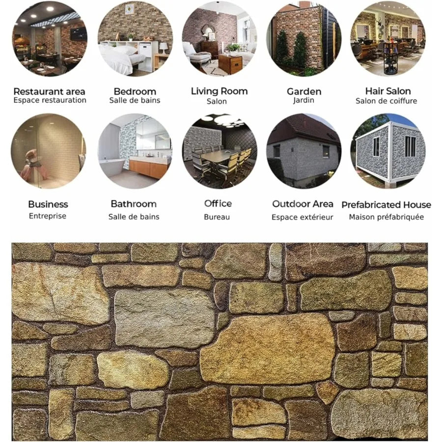 Dundee Deco 3D Wall Panels Stone Look Cladding Indoor Exterior
