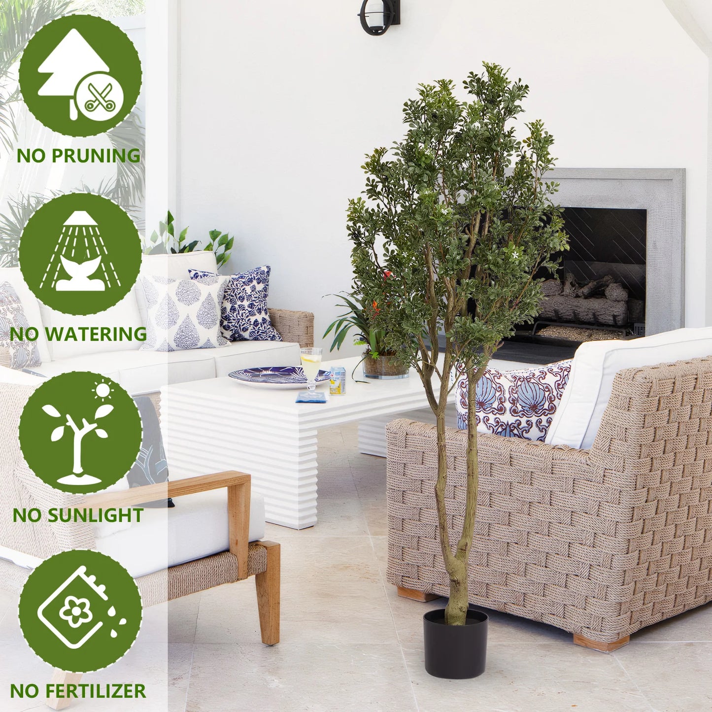 Guangdong Artificial Murraya Paniculata Indoor Tree Decor