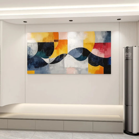 Hign-concerned Abstract Canvas Art Line Dance Geometric Design