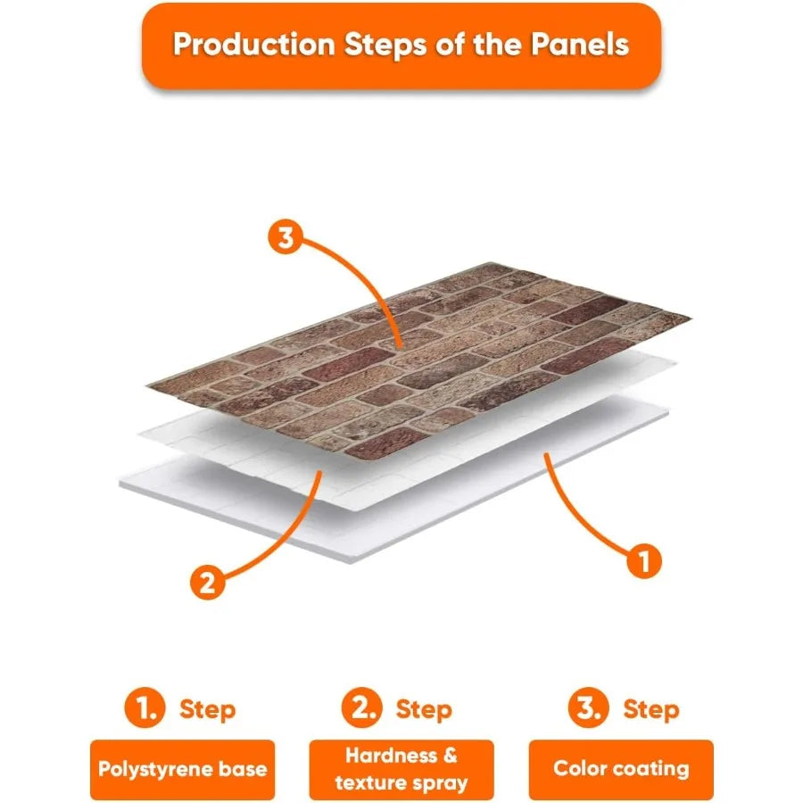 High-concerned 3D Wall Panels Brick Effect Styrofoam Cladding
