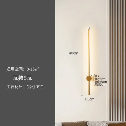 ENERLORD Nordic Strip LED Wall Lamp For Bedroom Decor