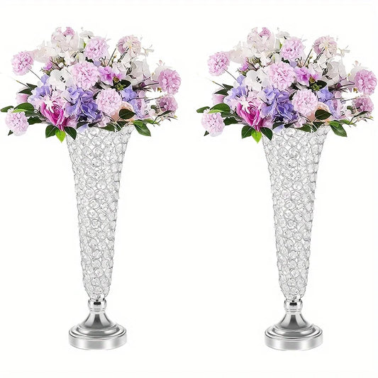 Function Crystal Vases Set for Elegant Centerpiece Decor