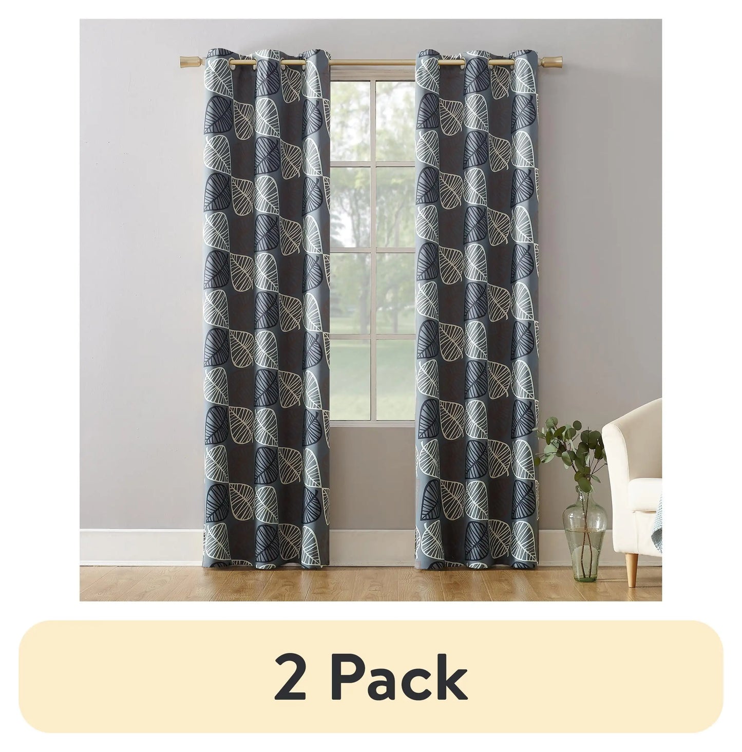 Craft of Weaving Tatting Two Pack Grommet Curtains Set