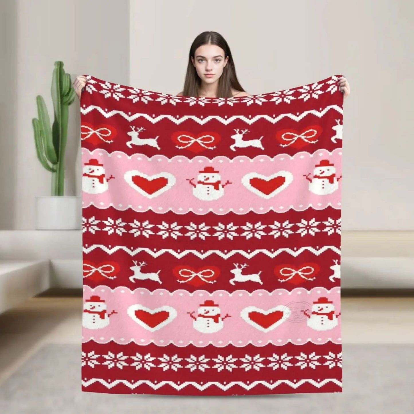 Guangdong Flannel Christmas Blanket Warm Throw For All Ages