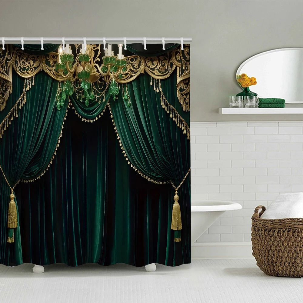 Craft Of Weaving 4pc Bath Curtain Set 2D Printed Decor